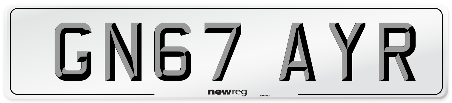 GN67 AYR Number Plate from New Reg